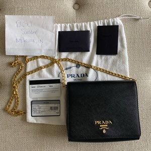 SOLD ON FACEBOOK! Lux Saffiano Prada Bag in Black